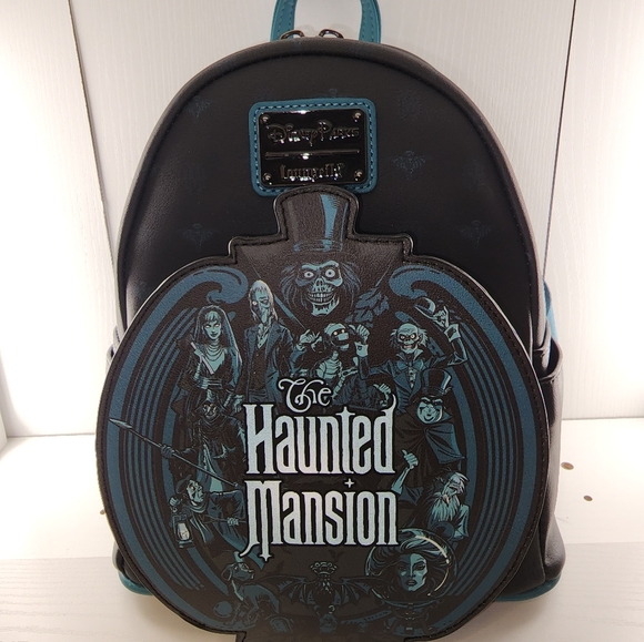 Loungefly The Haunted Mansion Glow-in-the-Dark Backpack New With Tags - Picture 3 of 8